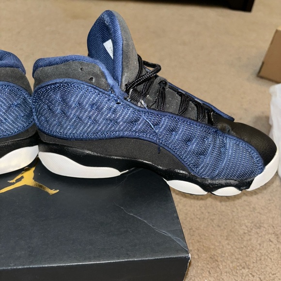 Lightly worn Boys Jordan Retro 13 size 3. Navy/University Blue-Black. - Picture 9 of 11